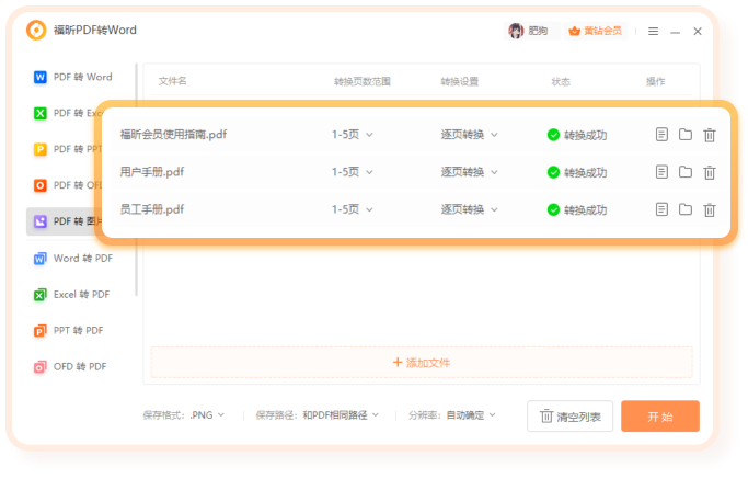 PDF转换成图片