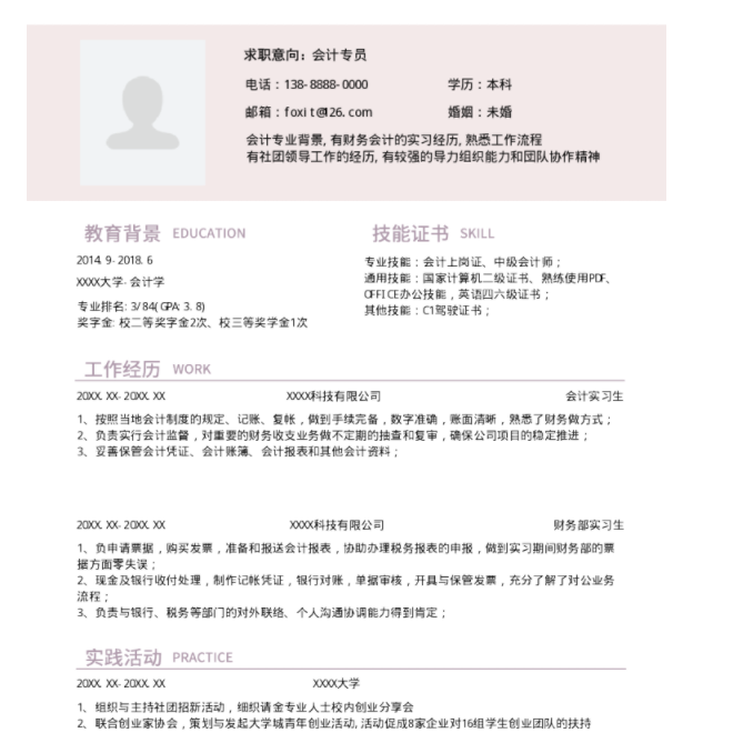 求职简历要突出什么，福昕云模板告诉你